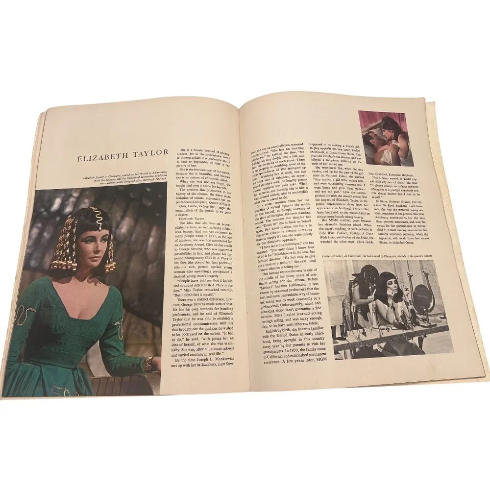 1963 Cleopatra Movie Souvenir Program Elizabeth Taylor Richard Burton Vintage - Picture 7 of 9